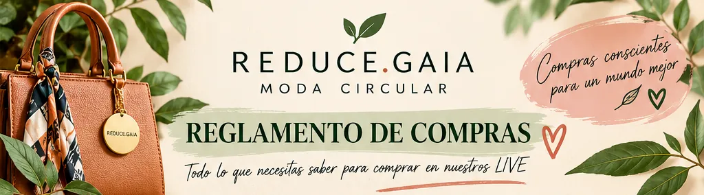 Reduce.Gaia, moda circular. Reglamento de compras con carteras y hojas decorativas